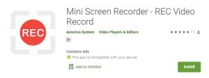 Mini Screen recorder